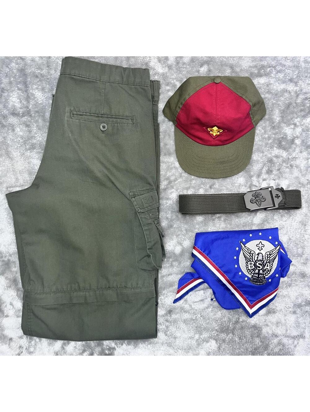 Lot VTG Boy Scouts Pants/Belt/Hat/Handkerchief BSA Uniform Cargo Union Made